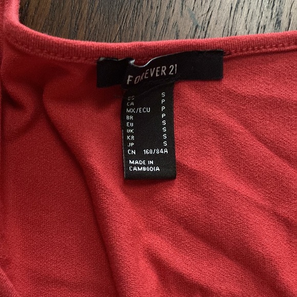 Forever 21 red long sleeve, size small - Picture 3 of 4